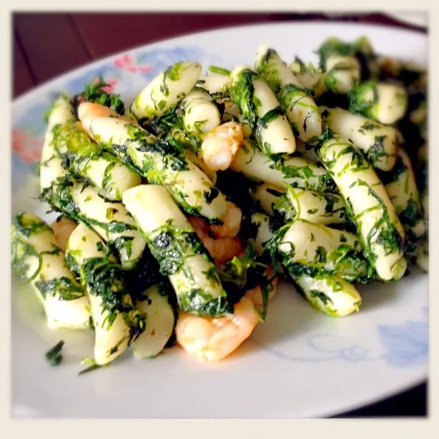 Rice cake with Chinese spinach|moonbunnyさん