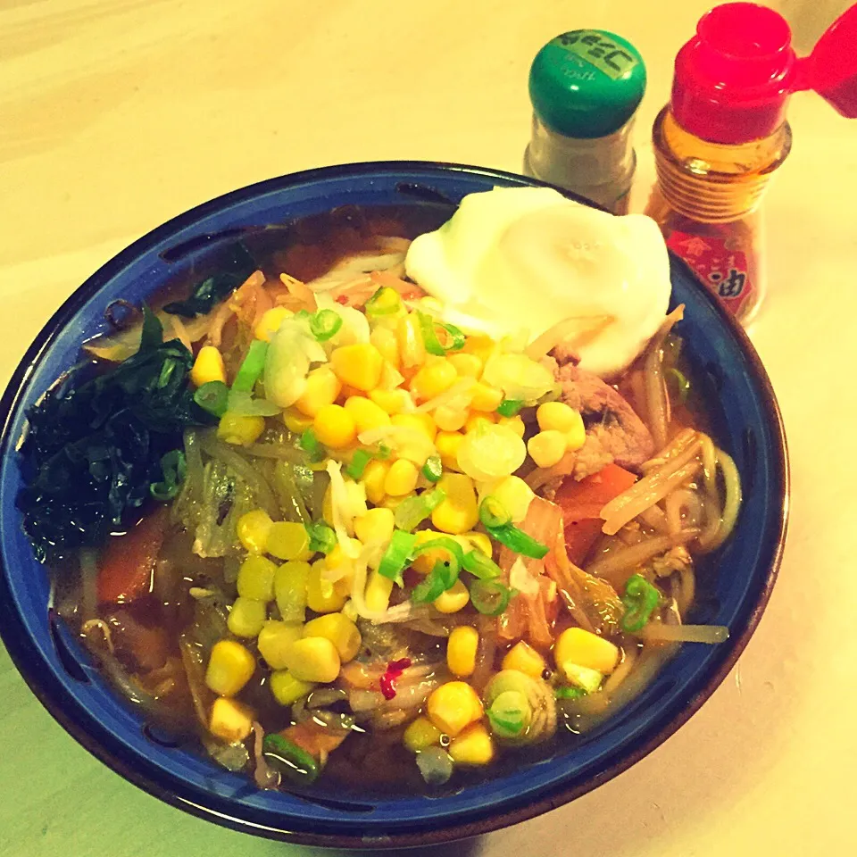 Snapdishの料理写真:父ちゃんmade パスタ味噌ラーメン|emptys_storeさん