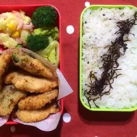 三色カツのお弁当|はたらくヨメ(時差ありふーふ)さん