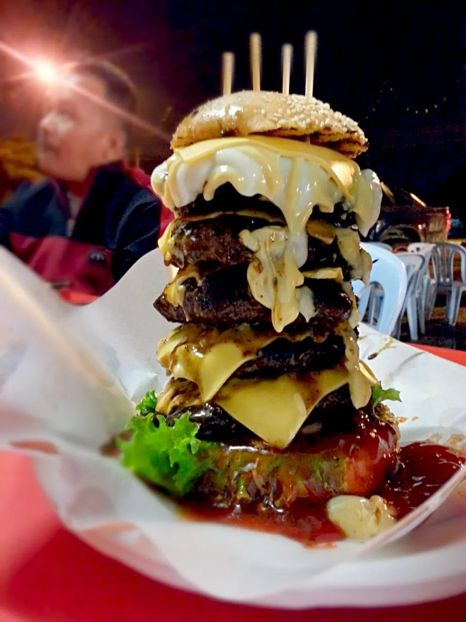 Snapdishの料理写真:Grill Burger tower @mohdshah376|Chef AJさん