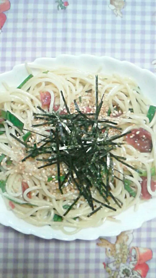 手作り梅干しで梅しそパスタ|畑山寧々さん