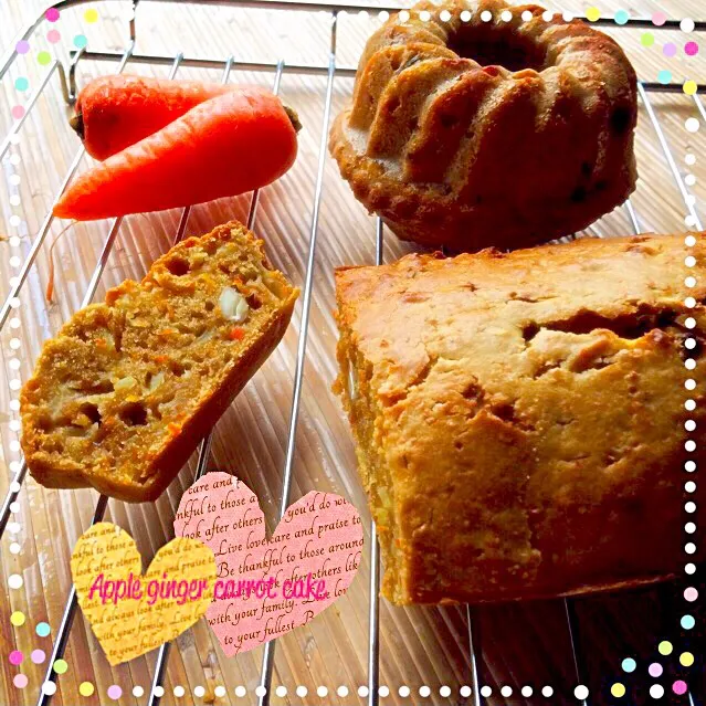 Snapdishの料理写真:Apple ginger carrot cake - 大好き💕アップルジンジャーキャロットケーキ🍎|cocoaさん