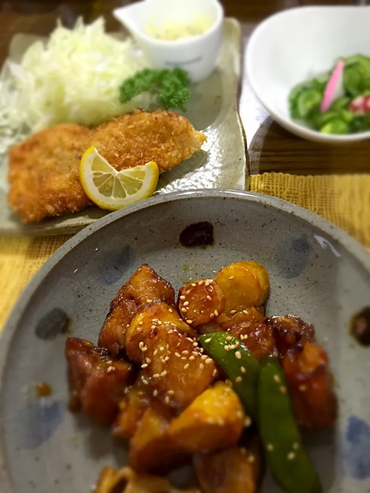 さつまいもとレンコンと鶏肉の甘酢かけ|Kiyomiさん