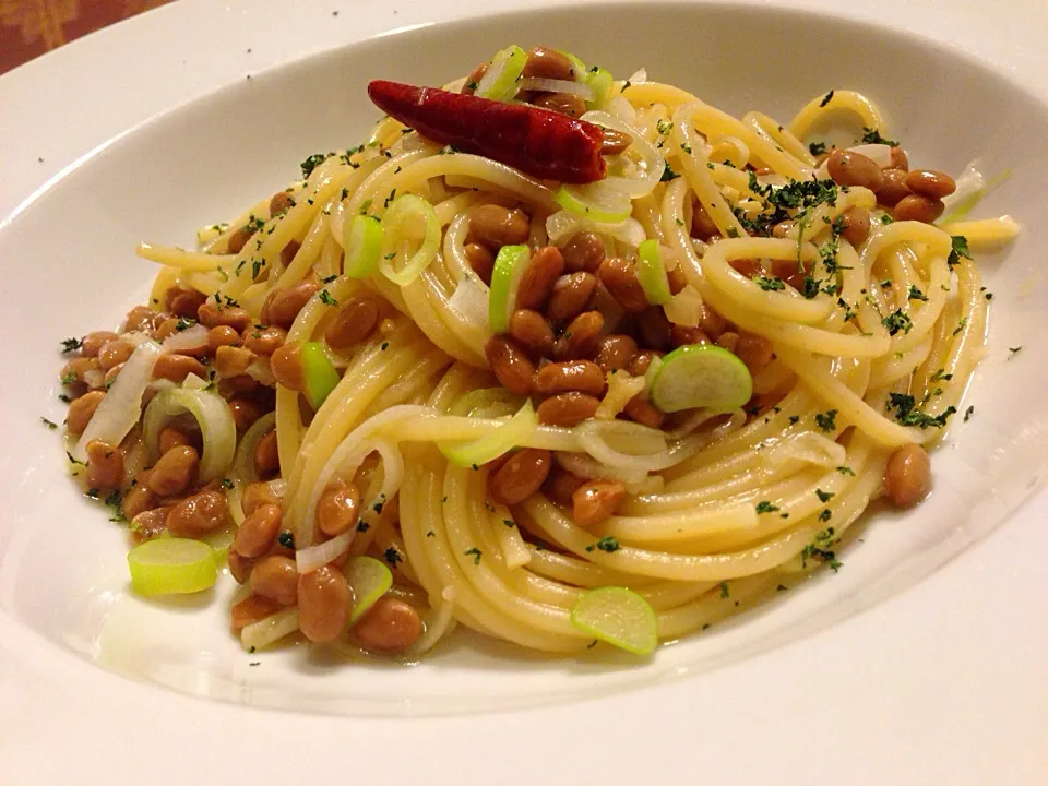 納豆と大蒜のスパゲッティ|幸家さん