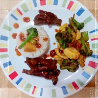 Chinese Sesame Steak, Vegetables & White Rice(Yesterday Menu)  :)|Yari Gonzálezさん