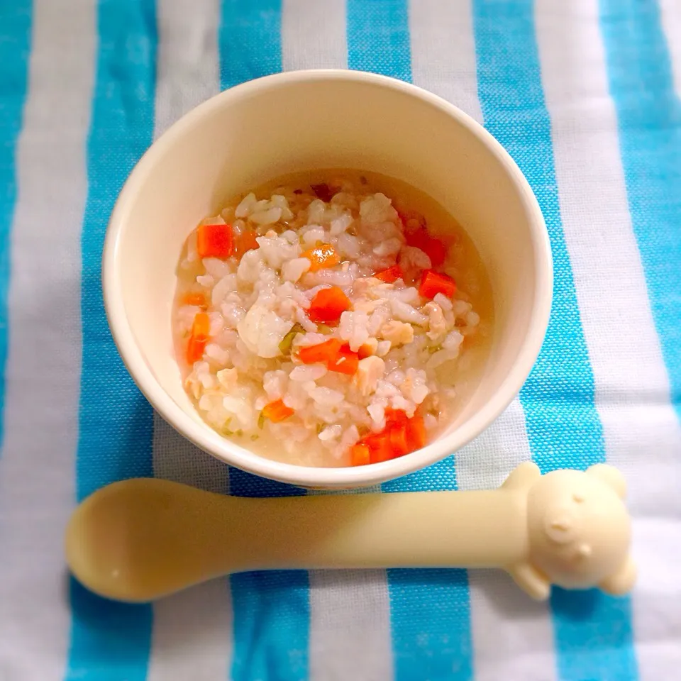 息子のご飯＊鮭とワカメの混ぜご飯|しまぽんさん