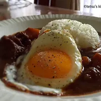 オヤジ特製☆ 娘のビーフシチューかけご飯！ これはハマるね♪😋