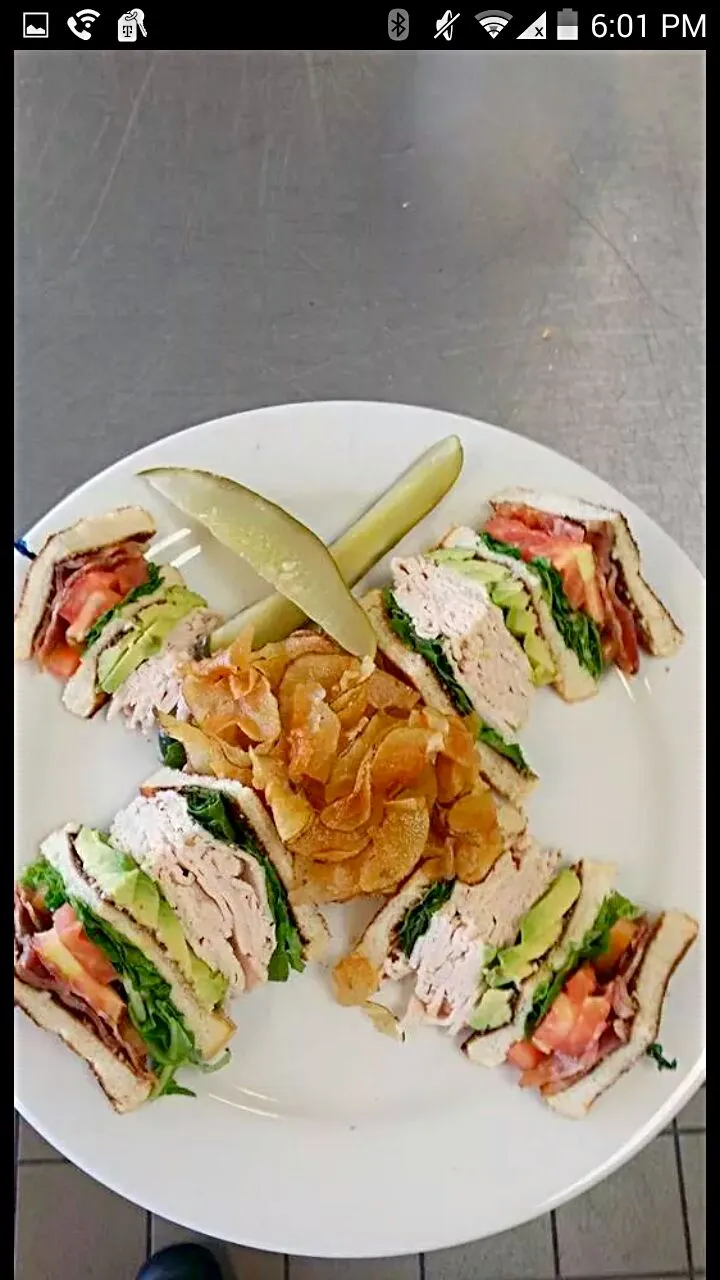 club sandwich with home made BBQ chips|mike perezさん