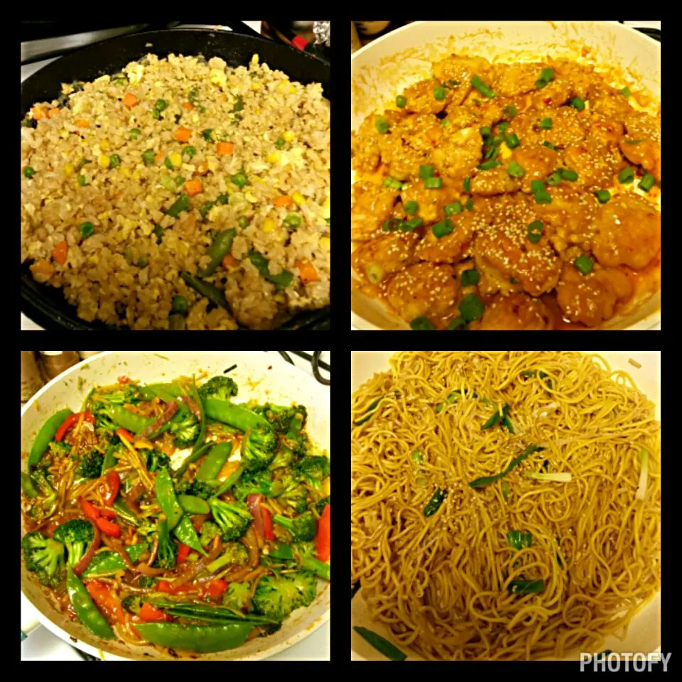 Homemade#Chinese#hometakeout #friedbrownrice#sesame #orangechicken #vegetablestirfry#soysauce
#chowmein#myfavoritedish😍|Mariafit4life🇺🇲🪶🦅さん