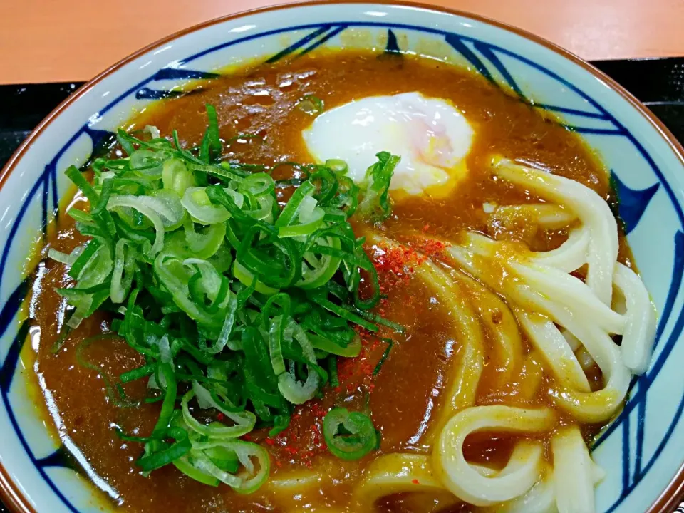 Snapdishの料理写真:カレーうどん温玉のせ|miyavinoさん