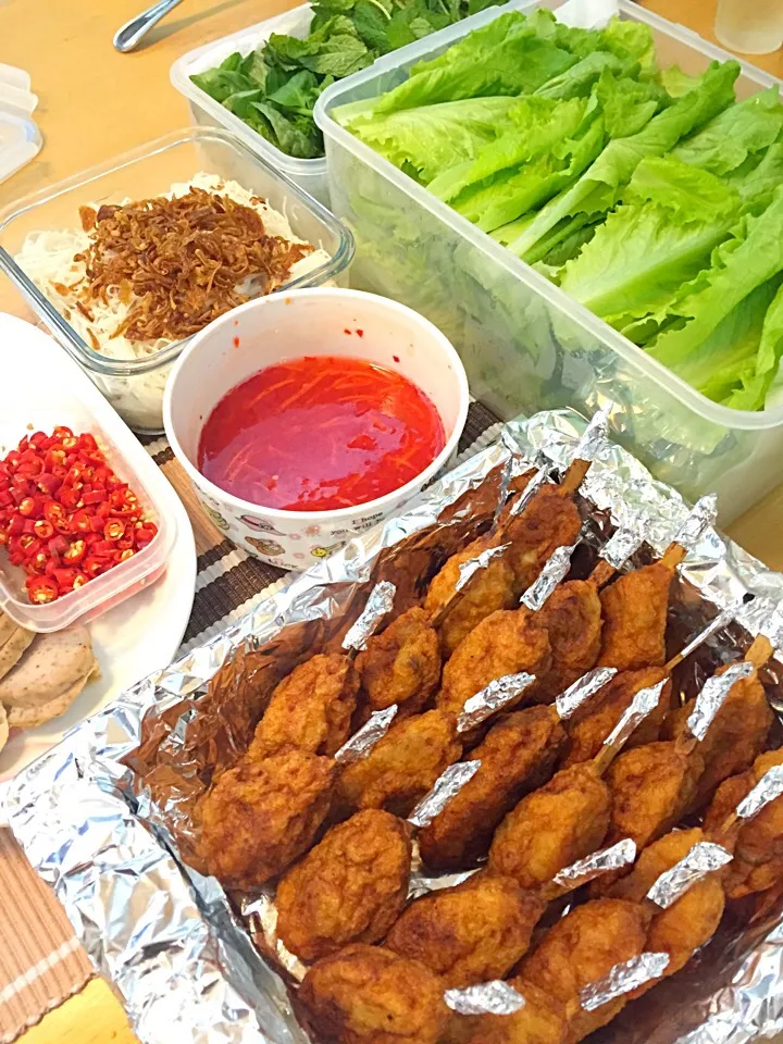 Vietnamese Shimp cake & Rice stick wrap|Queenさん