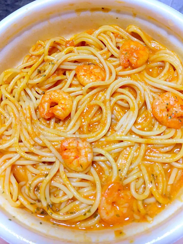 Shrimp pasta in tomato cream sauce...|Arthea Joy Goさん