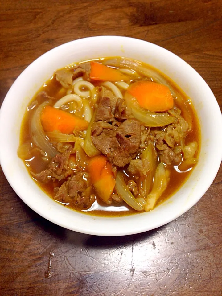 フライパンでサッと作るカレーうどん|tada-fさん