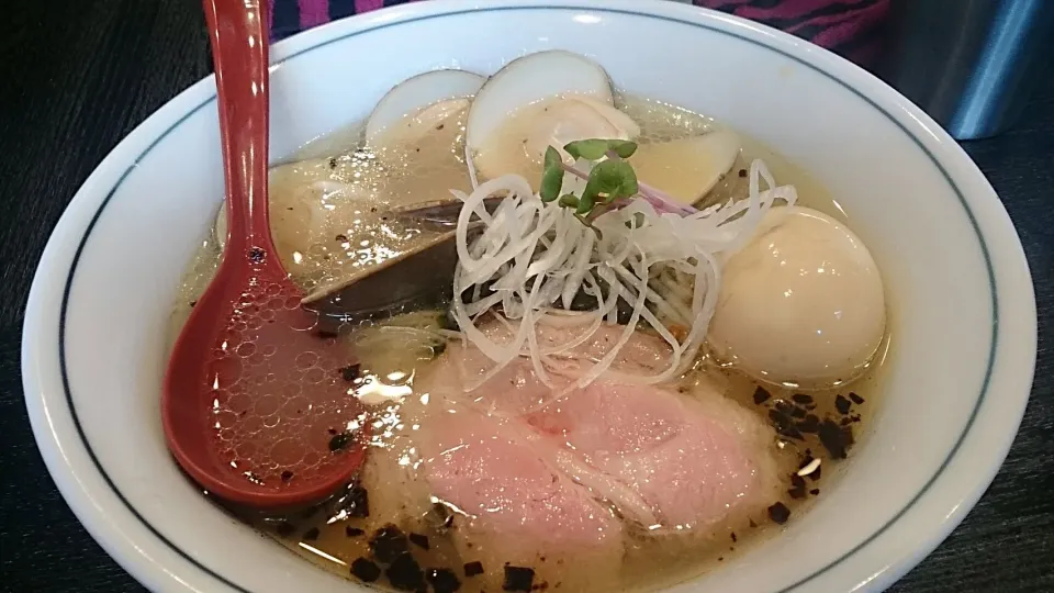 雨ニモマケズの活×貝出汁 味玉塩らーめん ＠十条|大脇さん