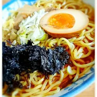 Snapdishの料理写真:タレ無かった為、自作！ぎょ、給食のラーメン味…。(￣□￣;)!!|そめさん