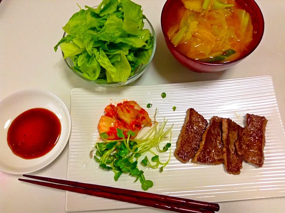 自宅焼肉ランチ|セロリさん