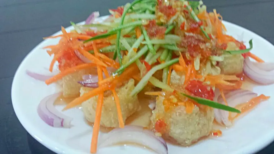 Salad beancurd with Thai chili sauce|Caseyyapさん