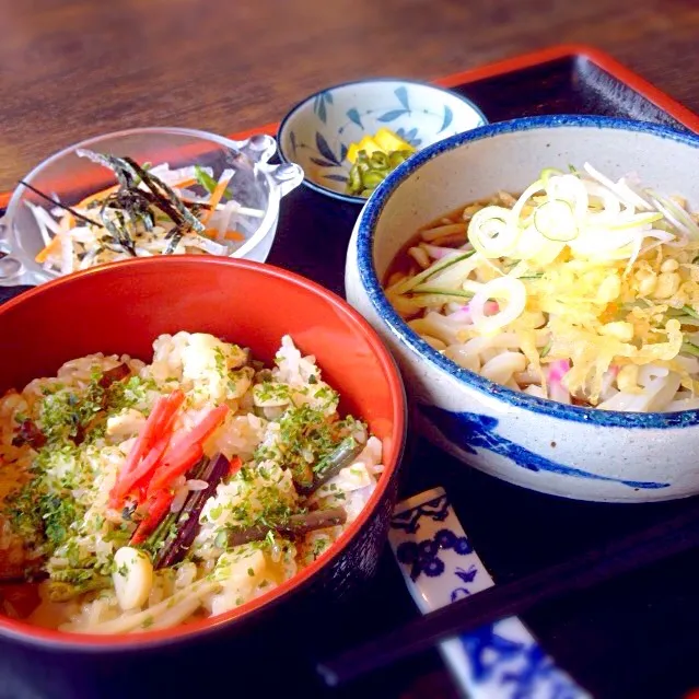 冷やしたぬき&山菜ごはんセット|ヒロリンさん