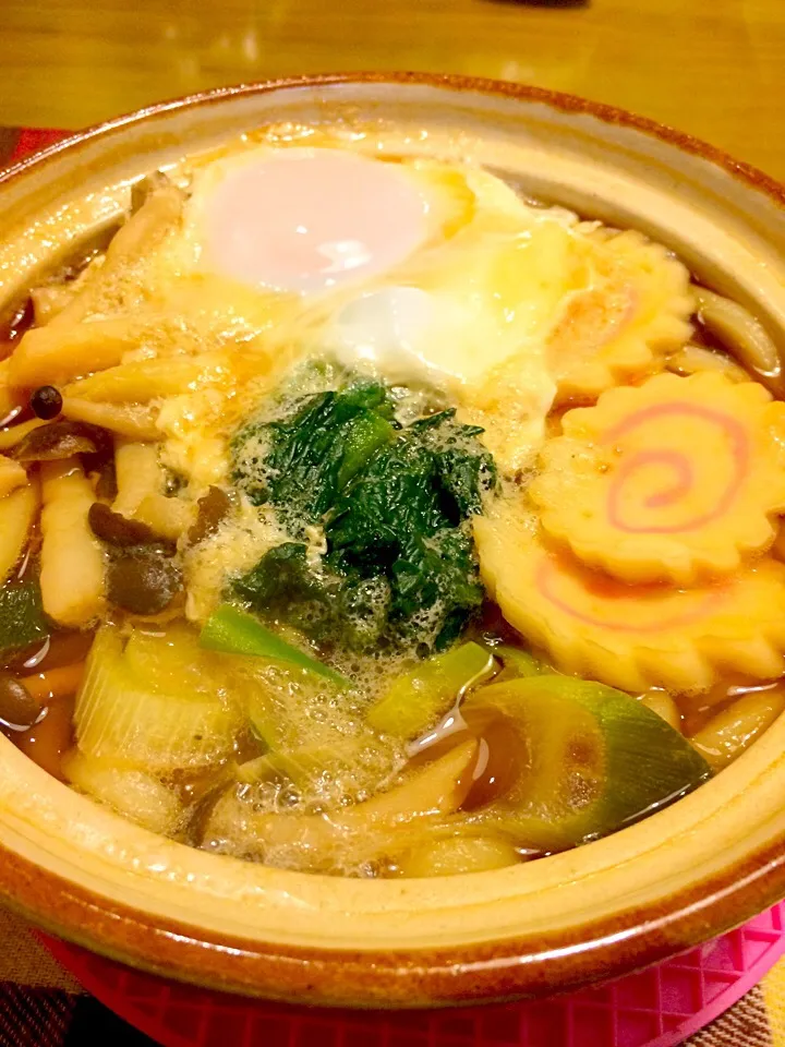 鍋焼きうどんで夕食🍲🍲🍲|かずみさん