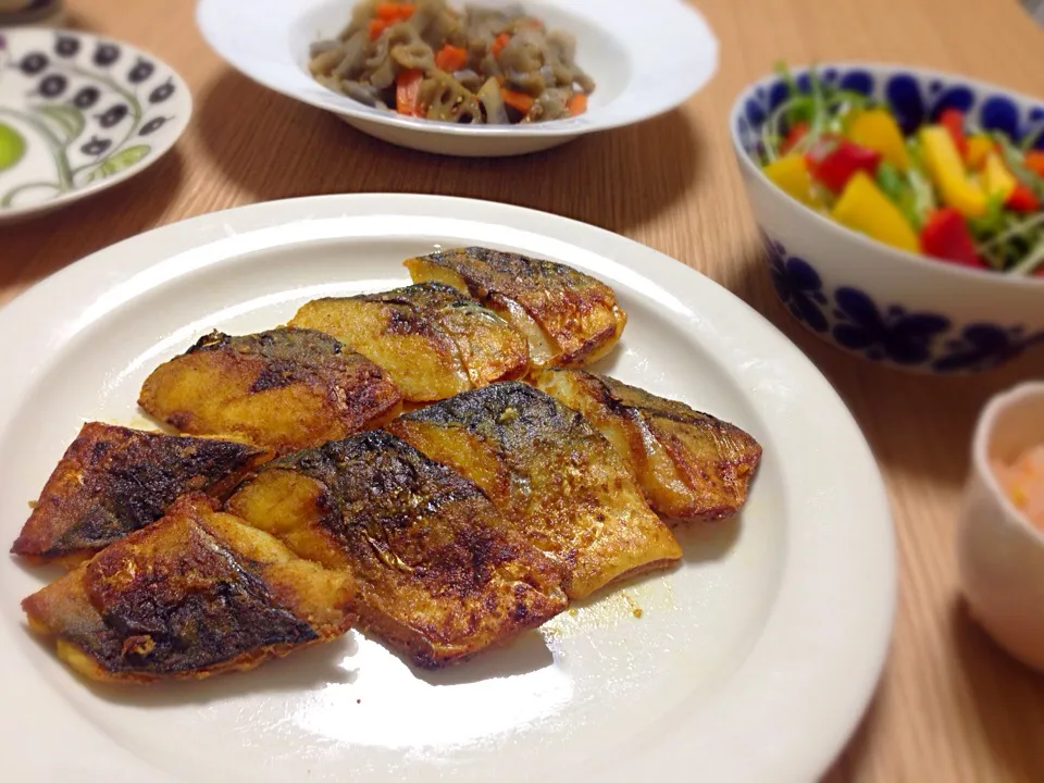 鯖のカレー粉焼き|ななさん