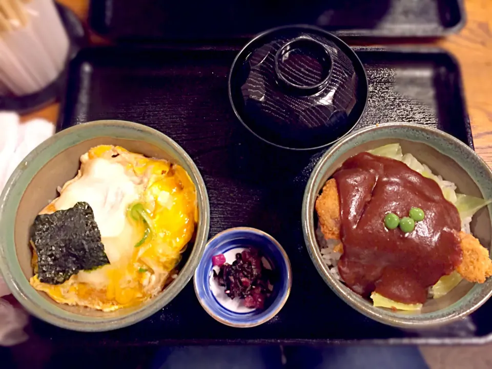 玉子カツ丼とドミカツ丼|ぬーやんさん