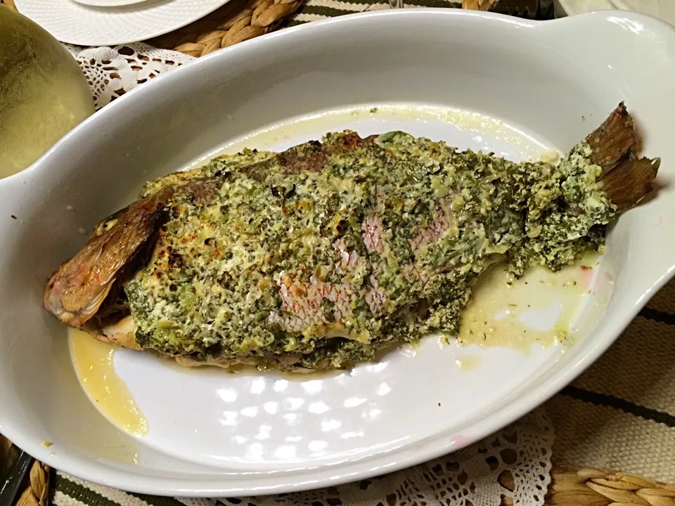 Mushrooms and zucchini stuffed fish;)|aястасияさん