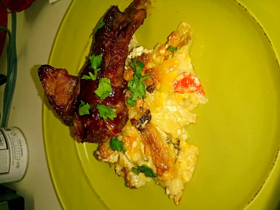 Macaroni au gratin honey garlic mango barbecue ribs homemade recipe|grace flambertさん