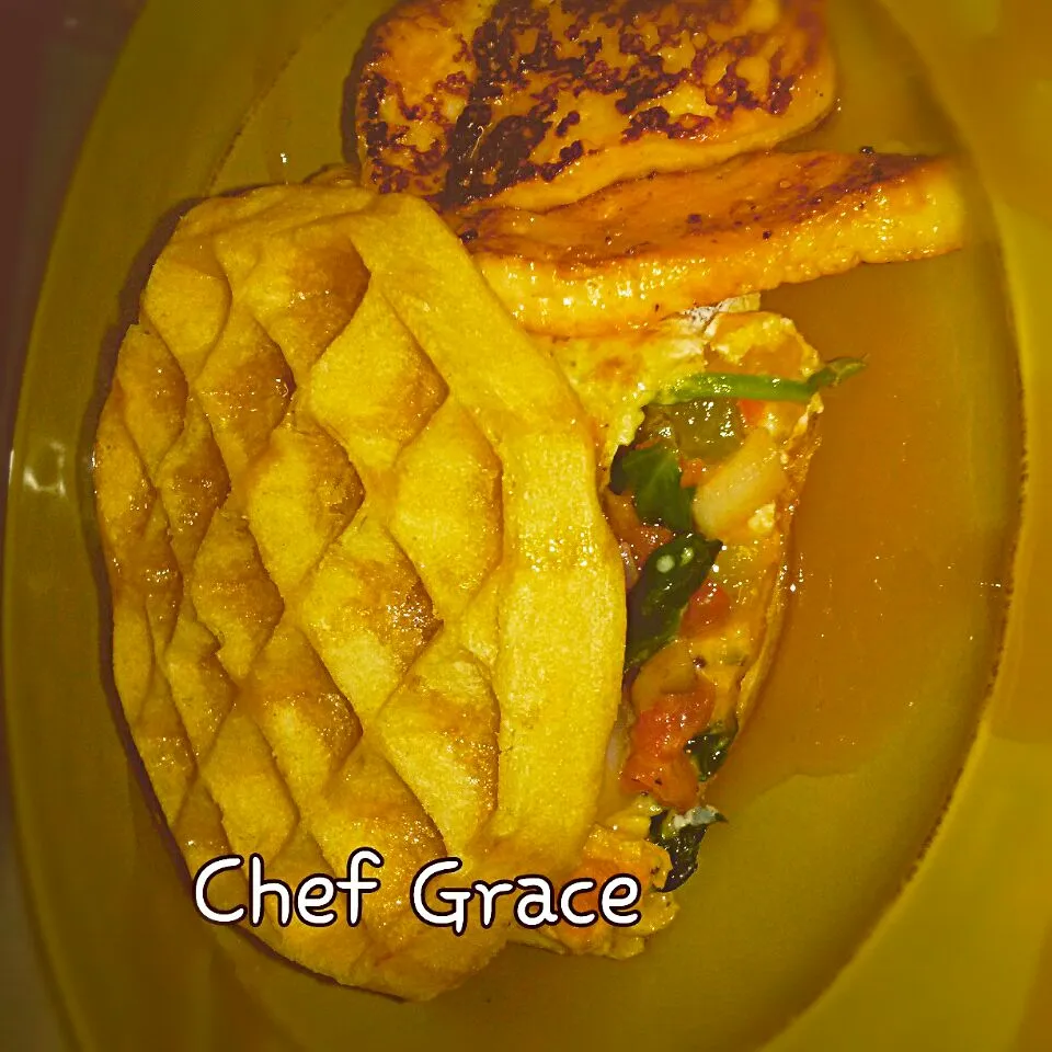 waffles with eggs|grace flambertさん