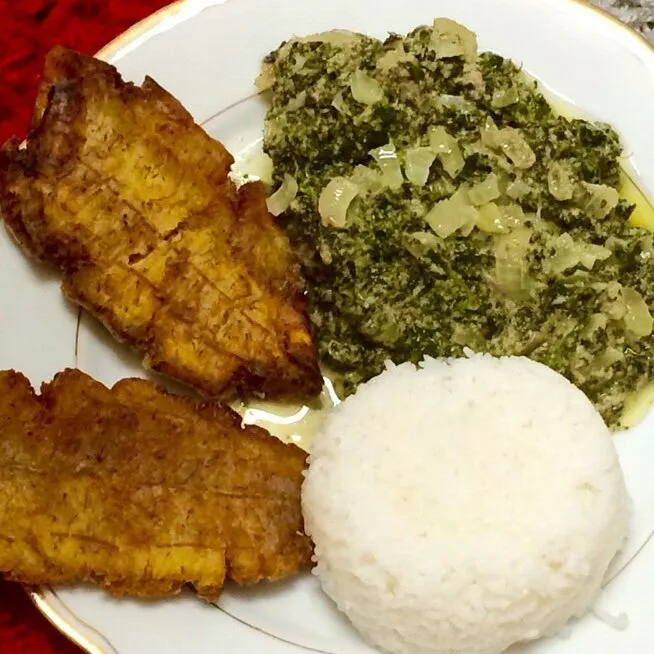 ndolè plantain tapé rice|Team237さん