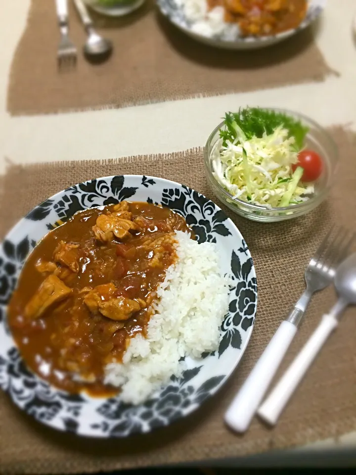 トマトチキンカレー～♡ほろほろチキン♡|まぁちゃんさん