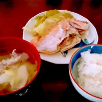 連子鯛の煮付け 野菜と豚のスープ|つねさん