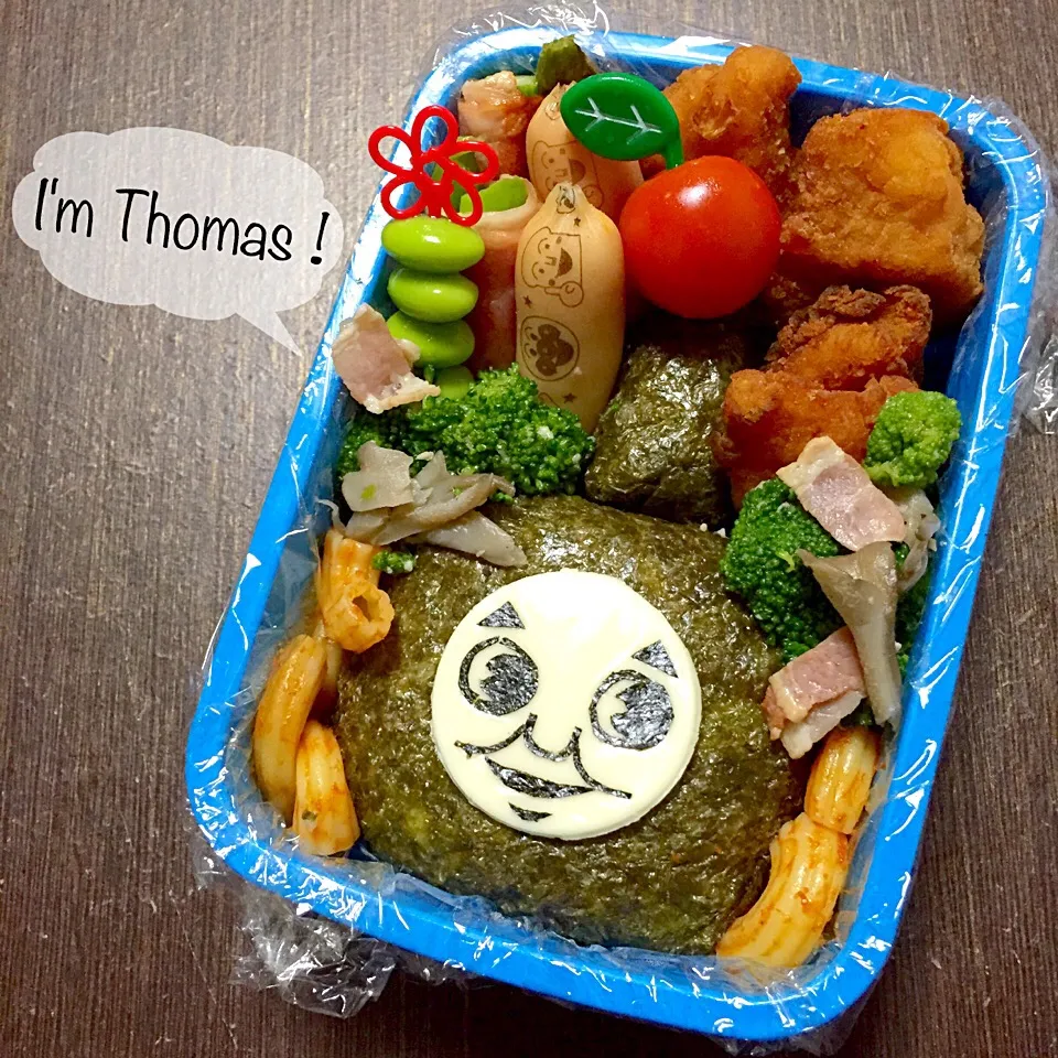 トーマスおにぎりお弁当(´ ω。 `)|ふくろう女子さん