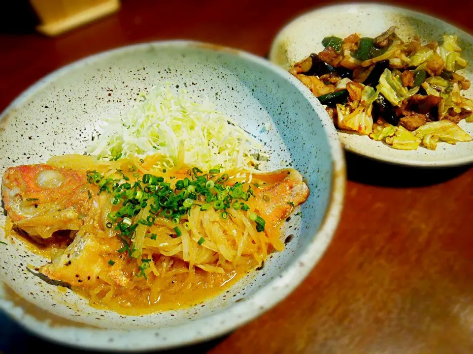 ビタローのニンニクバター焼き＆野菜炒め|いちどぅしさん