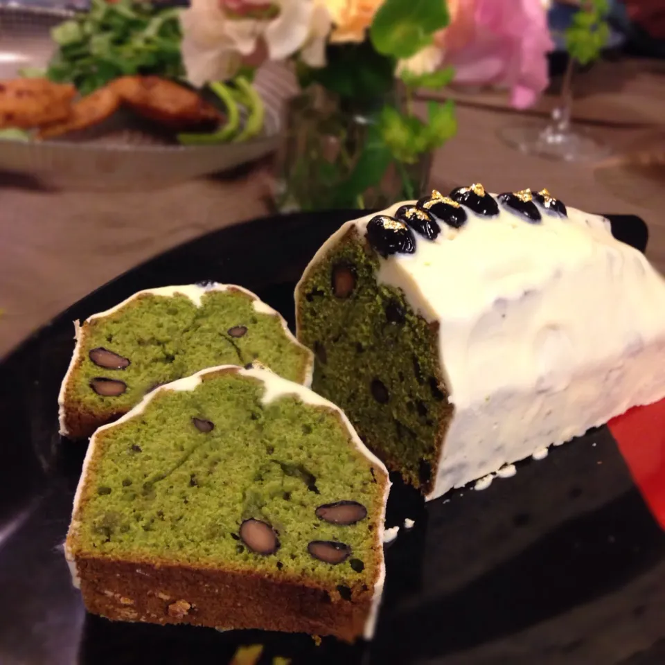 pound cake of green tea & black beans White chocolate coating ２|noriさん