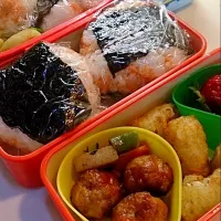 Snapdishの料理写真:長男次男お弁当|yussyさん