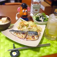 Snapdishの料理写真:炙り鯖＆ハイボール🍺