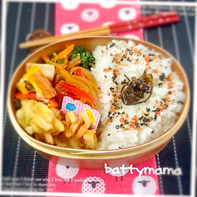 鮭の南蛮漬けと大根のかき揚げ弁当〜♡battymamaの節約しても美味しいお弁当♡|ばってぃーまま＠♪さん