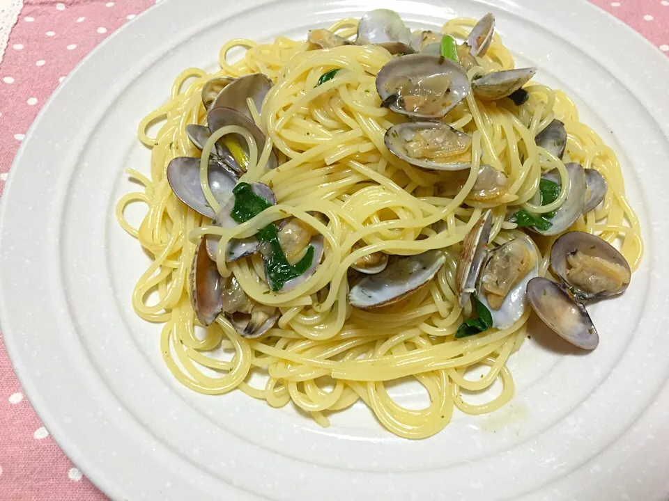 今日の Lunchメニューアサリパスタ my original pasta|cherykamariさん