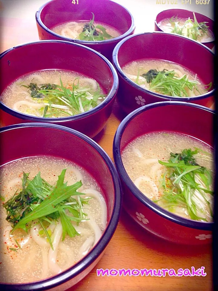 あんちゃんの☆明太豆腐☆タラコ餡掛けうどん😁💖|ももさん