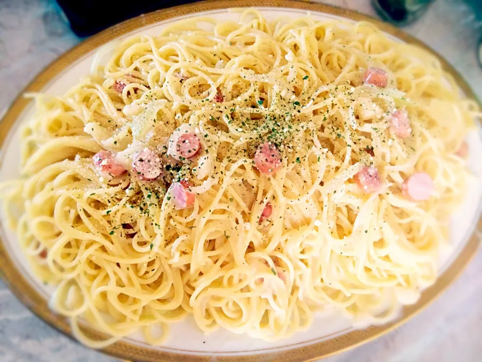 White sauce spaghetti 😋|Babyluv Cabrera Ocampoさん