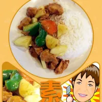 Snapdishの料理写真:咕嚕肉飯(素)|madhopper Johnさん