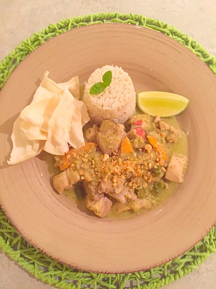 Thai Green Chicken Curry with Coconut Rice|Chrisy Hillさん