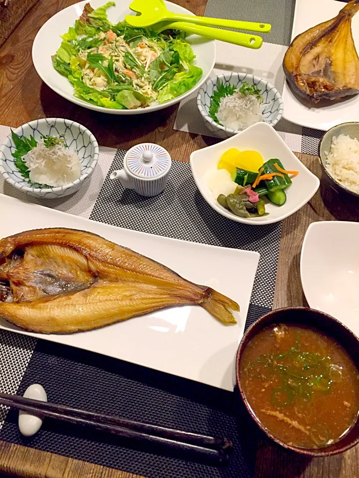 今日も手抜きヘルシー和食😁🍚🐟|まみりんごさん