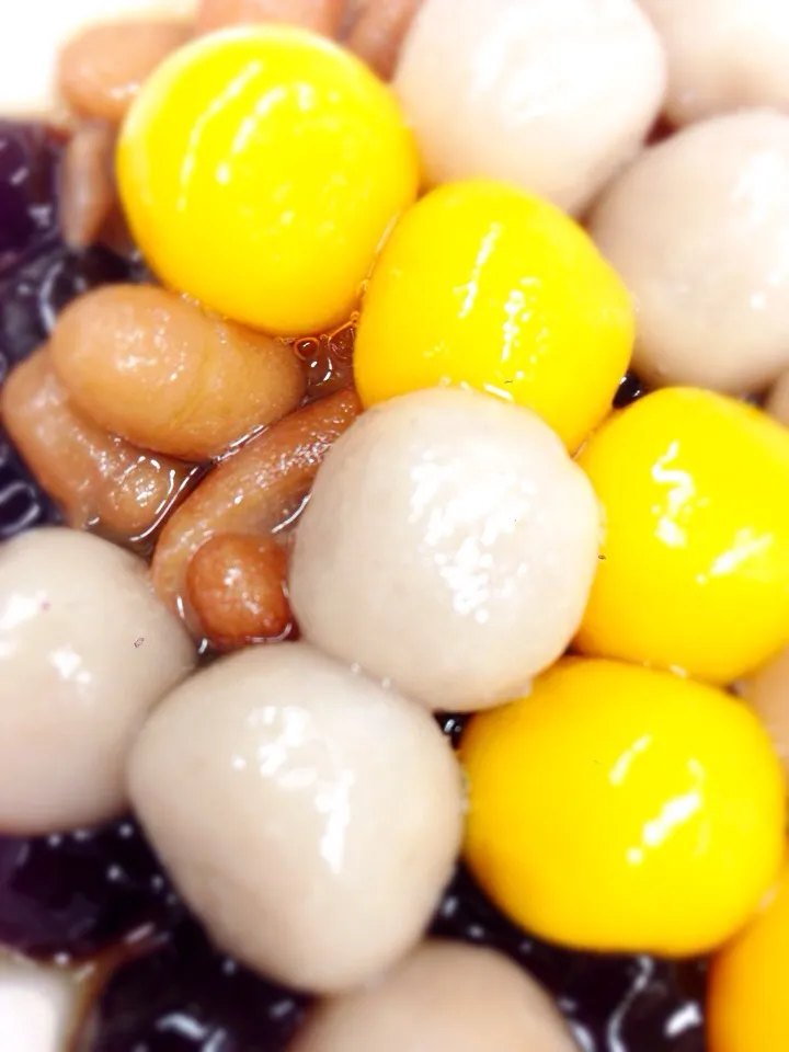 Sweet Potato, Taro Ball, Tapioca and Red Beam mix|Sam: photos by iPhoneさん