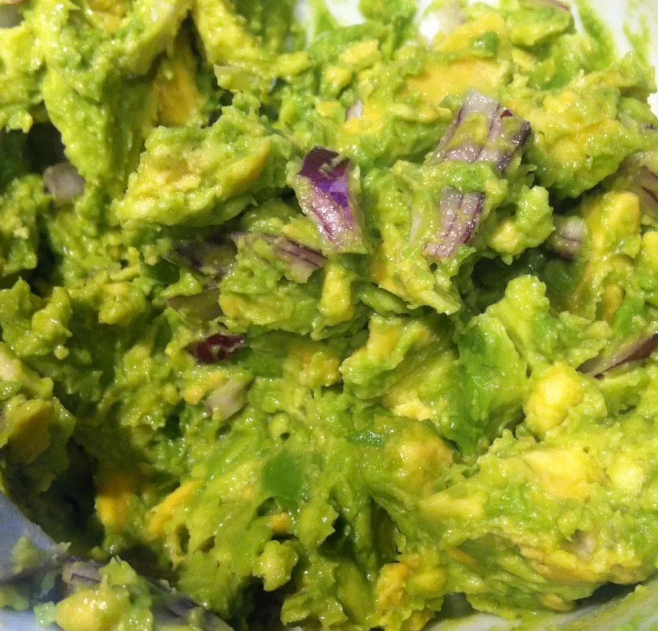 Vegetarian - guacamole with red onion, salt and garlic|🍓Jolejo🍓さん