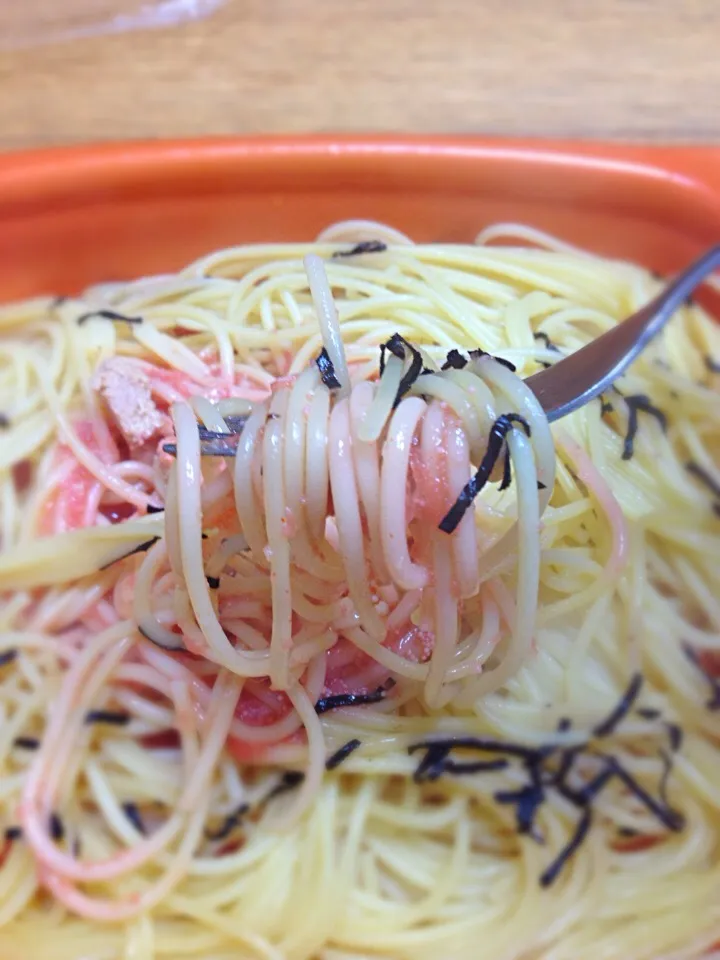 焼たらこと明太子のスパゲッティ|ゆずあんずさん