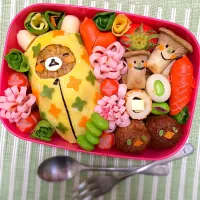 リラックマ🐻オムライス弁当💖