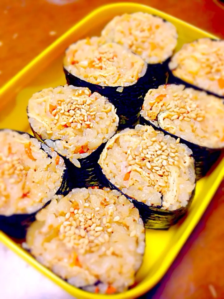 玄米チャーハン海苔巻き弁当|さくさん