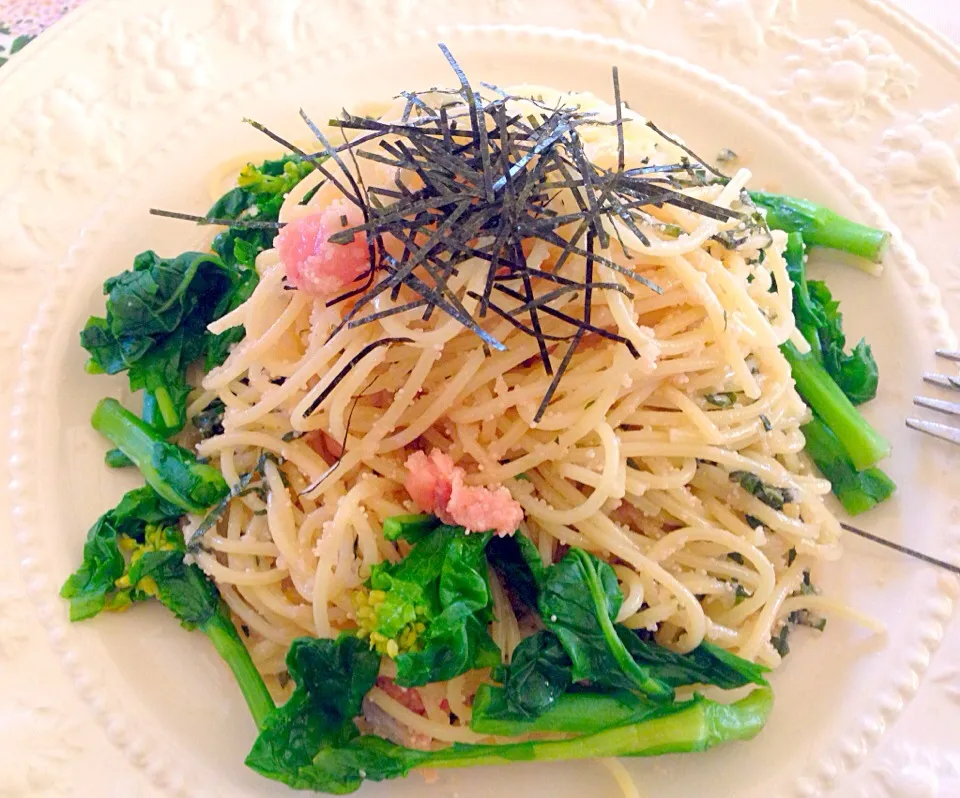 菜の花と明太子のパスタ|プリュパリスさん