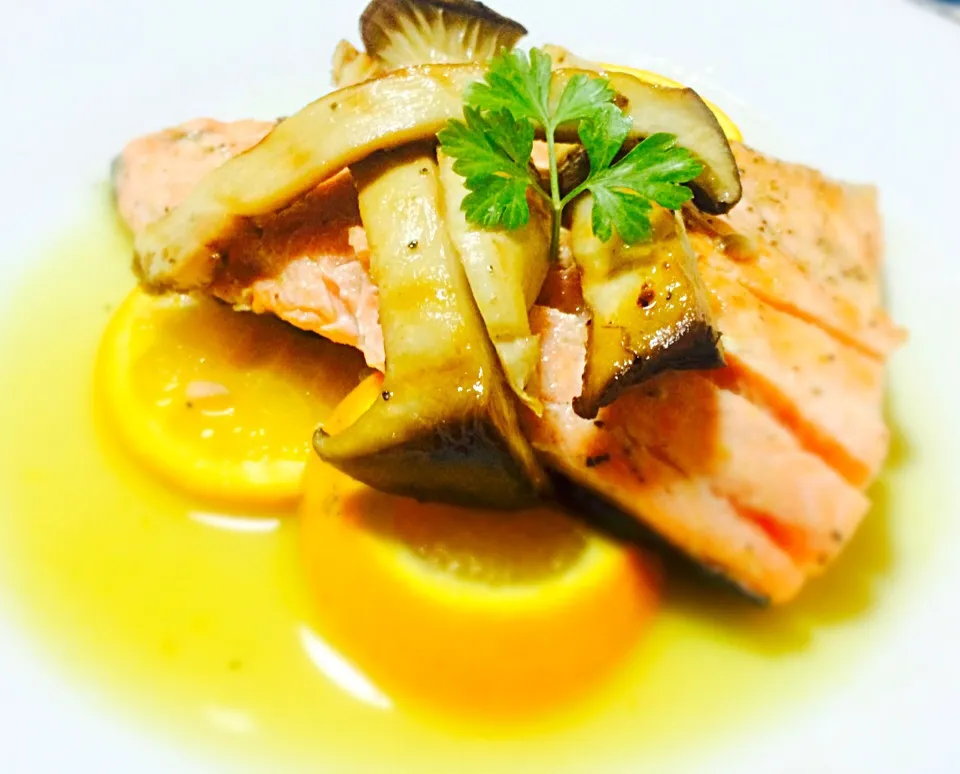 Grilled salmon with orange sauce|Masakiさん